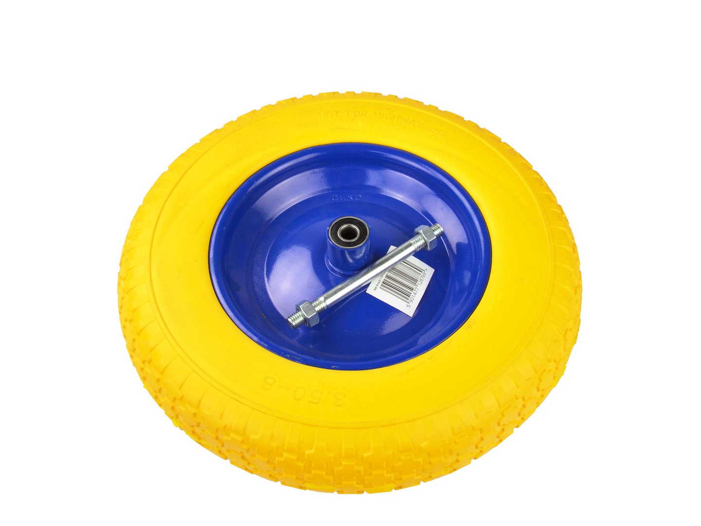 PU-wiel 3,50-8 GEEL