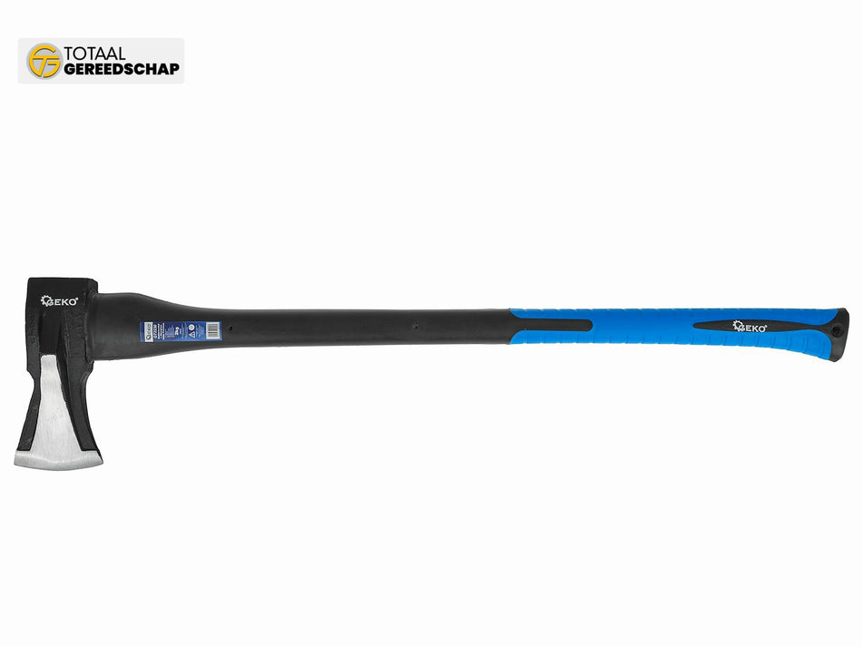 Wood splitting axe, 3-step injection, PP + TPR- Coated, fiberglass handle 2kg