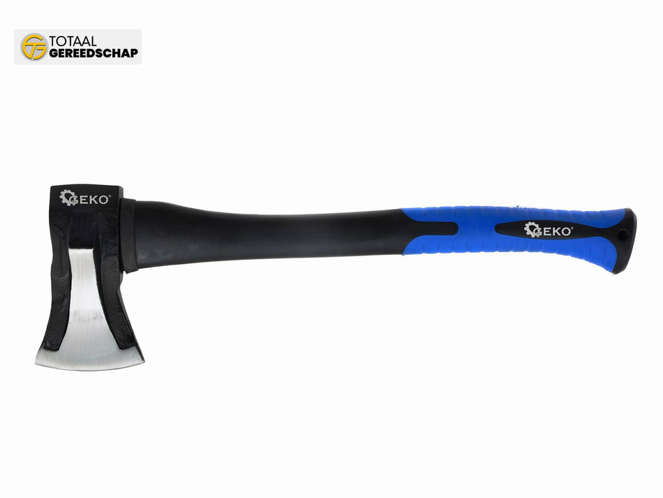 Wood splitting axe, 3-step injection, PP + TPR- Coated, fiberglass handle 1kg