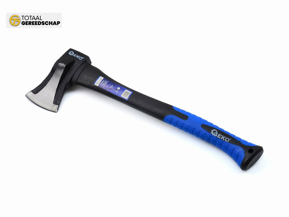 Wood splitting axe, 3-step injection, PP + TPR- Coated, fiberglass handle 1kg