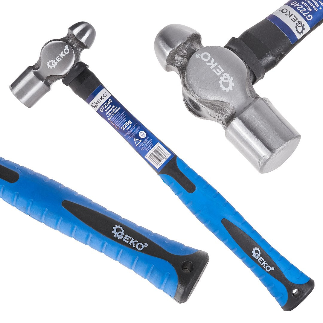 Rondhamer 225g met glasvezel TPR-handvat GEKO Premium