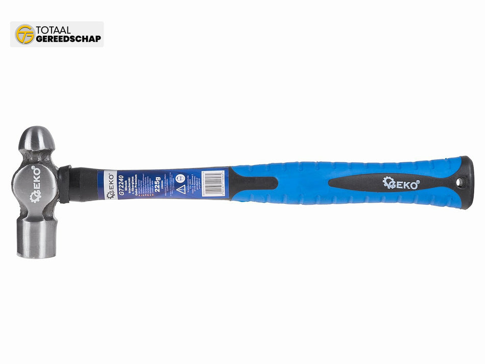 Ball Pein Hammer 225g with Fiberglass TPR Handle GEKO Premium