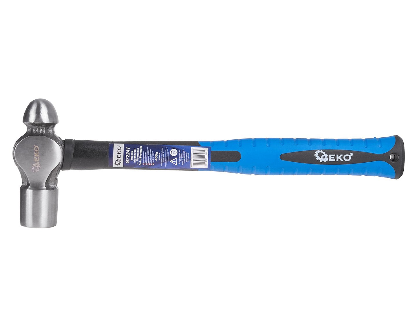 Rondhamer 450g met glasvezel TPR-handvat GEKO Premium