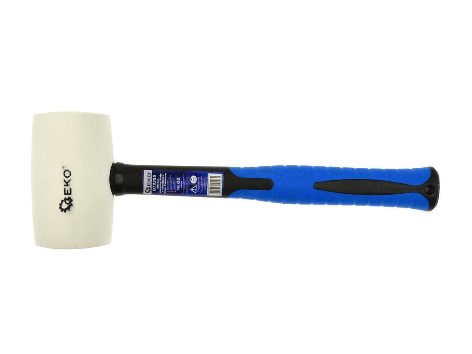 Witte rubberen hamer met glasvezel TRP-handvat 16oz GEKO Premium