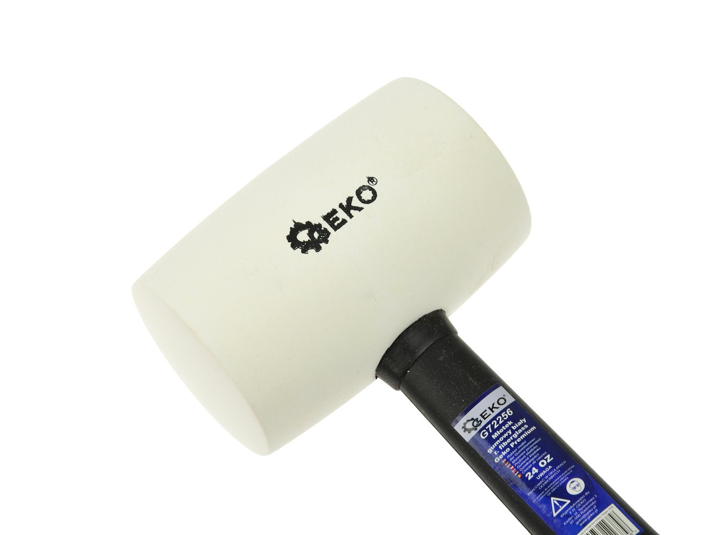 Witte rubberen hamer met glasvezel TRP-handvat 24oz GEKO Premium