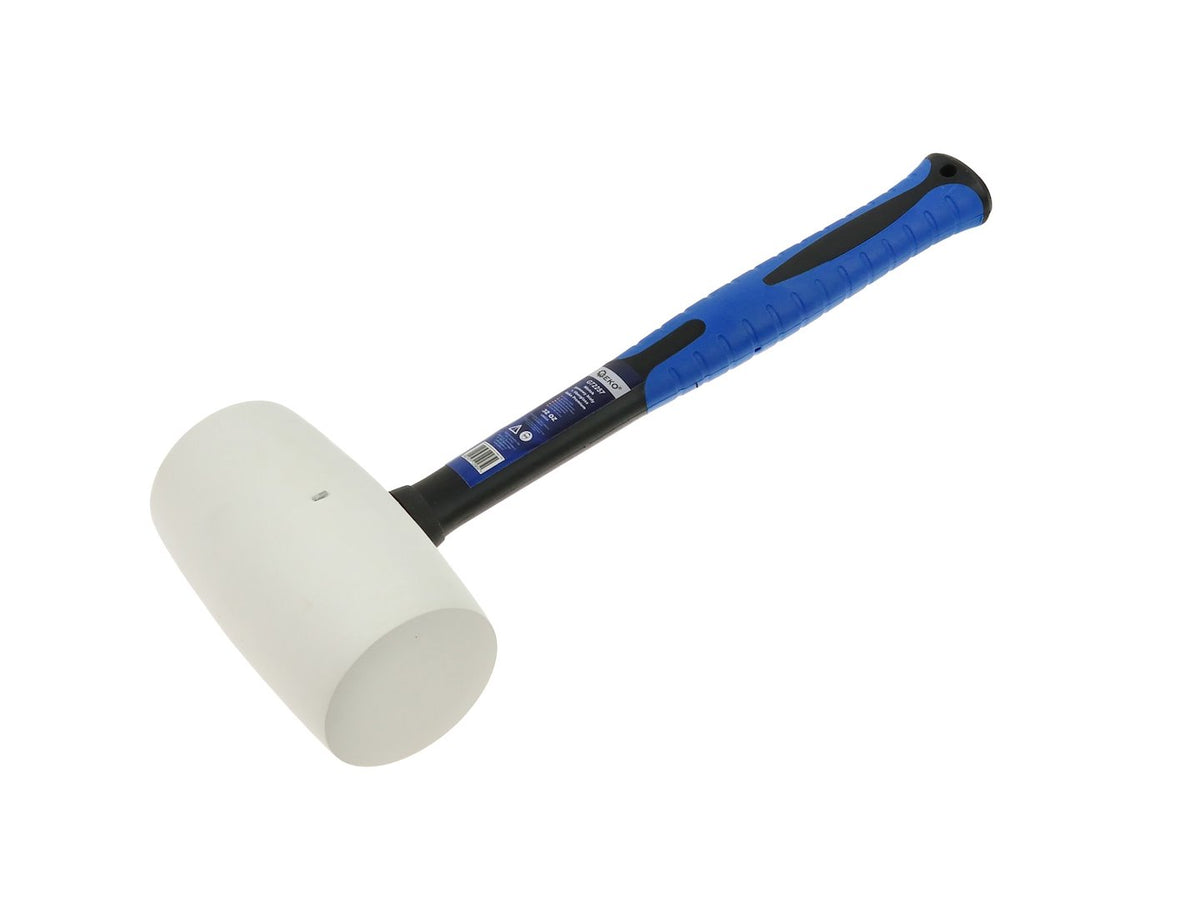 Witte rubberen hamer met glasvezel TPR-handvat 32oz GEKO Premium