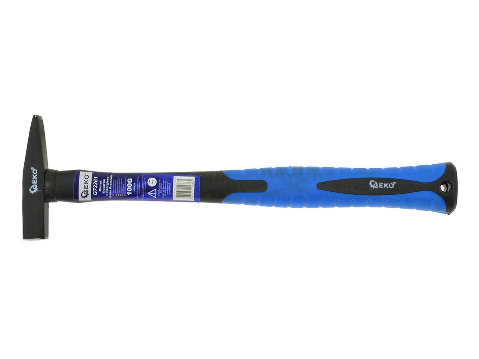 Smederijhamer 100 g met glasvezel TPR-handvat GEKO Premium