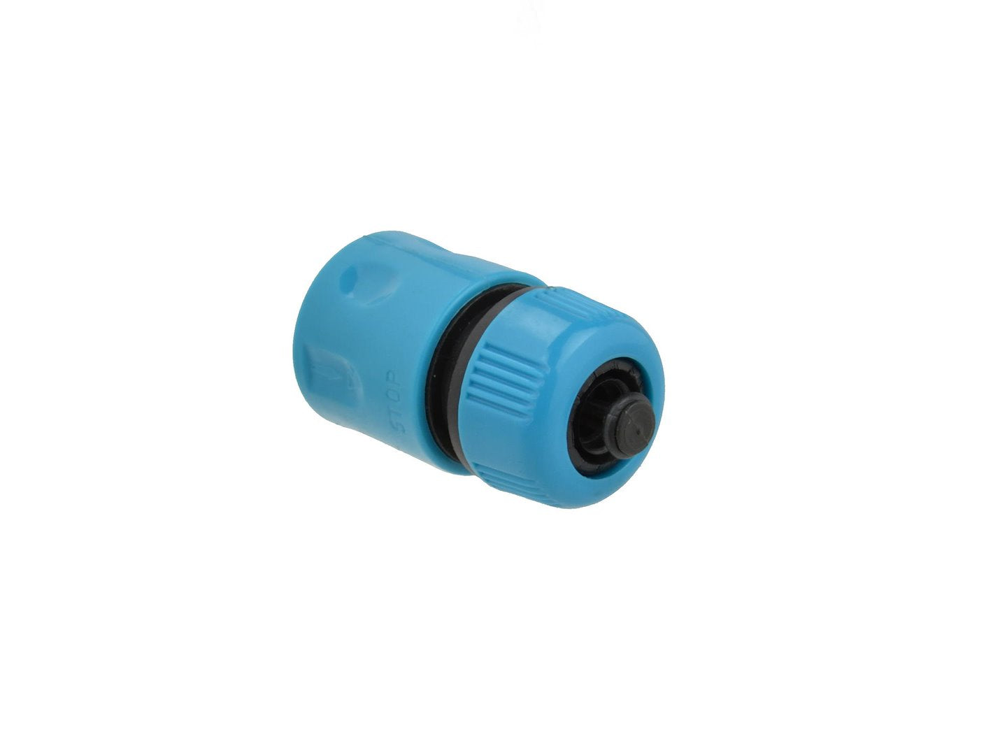 1/2" duurzaam plastic snelkoppeling met stop (neutraal)