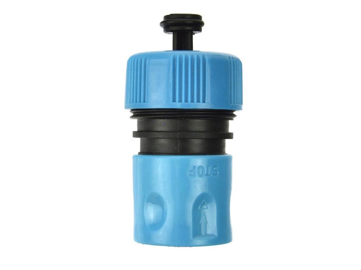 3/4" duurzame plastic snelkoppeling met stop (polybag)