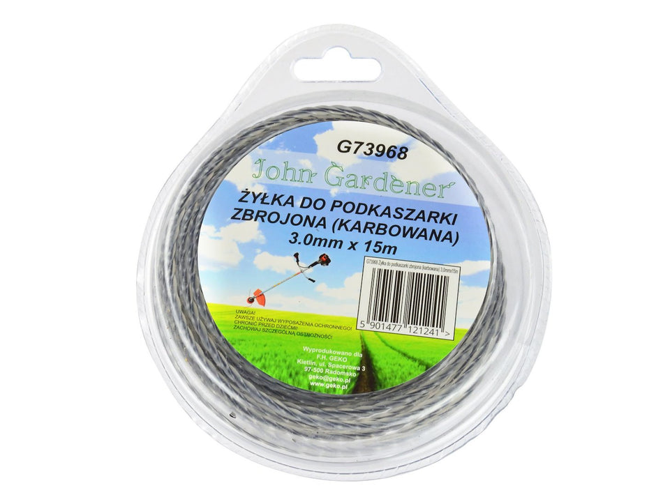 Nylondraad 3,0mmx15m gegolfd