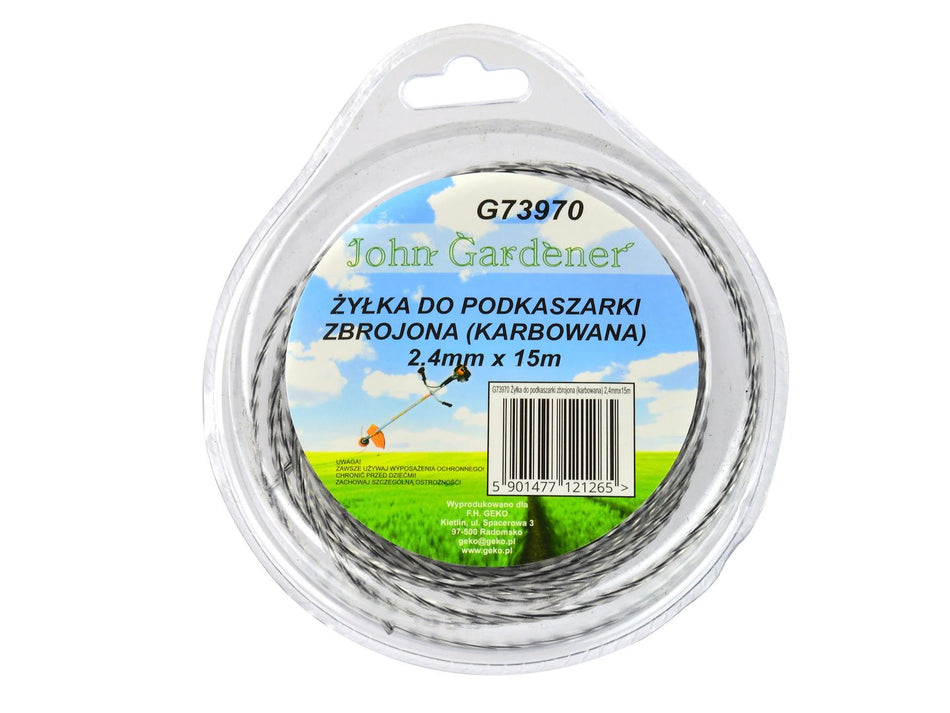 Nylondraad 2,4mmx15m gegolfd