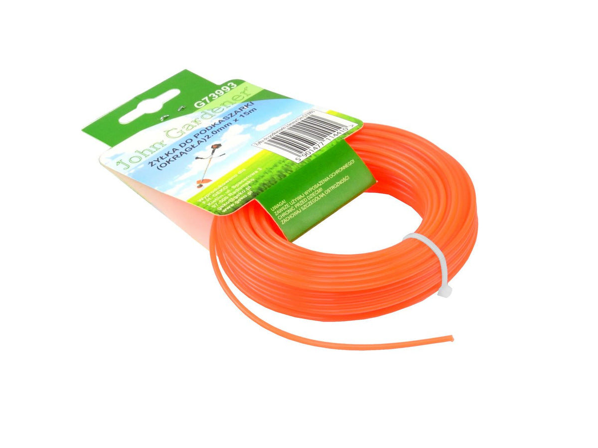 Nylonlijn 2,0mm x 15m rood rond