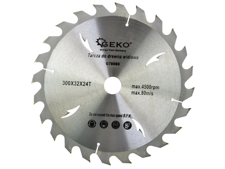 TCT cirkelzaagblad met gaten 300x32x24T