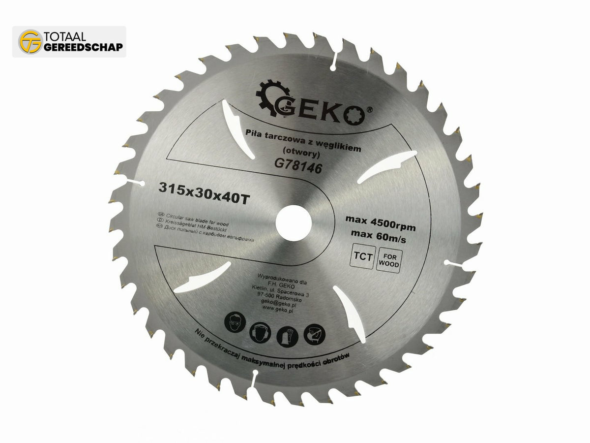 Cirkelzaagblad met gaten 315x30x40T – Totaal Gereedschap, image size:1200x900