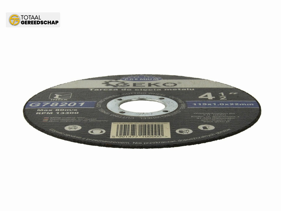 Metal Cutting Disc GEKO Premium 115x1x22,2mm Inox
