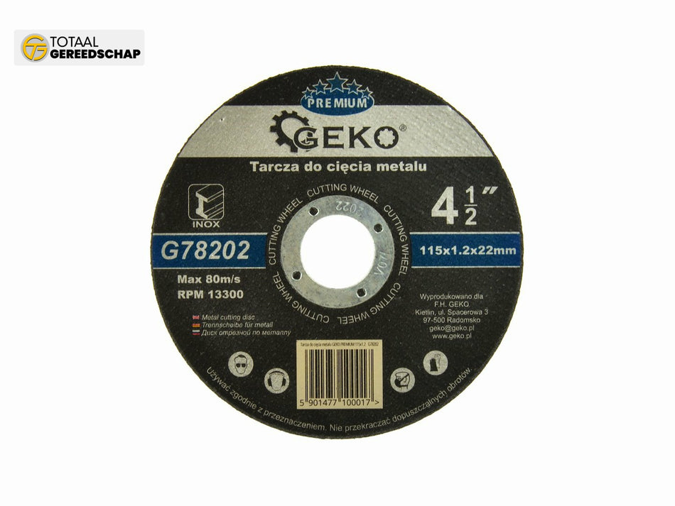 Metal Cutting Disc GEKO Premium 115x1,2x22,2mm
