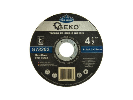 Metaalsnijschijf GEKO Premium 115x1,2x22,2mm