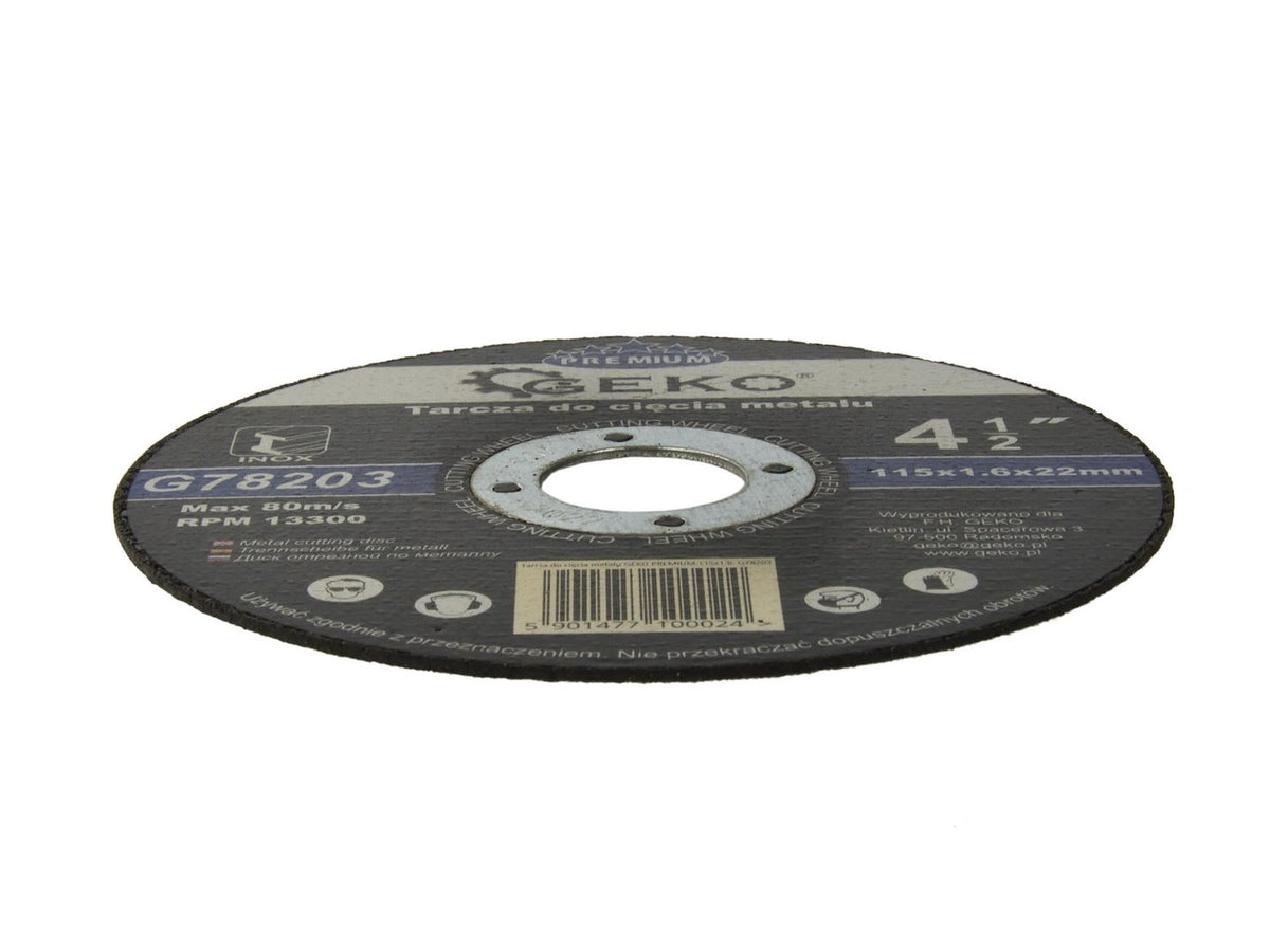 Metaalsnijschijf GEKO Premium 115x1,6x22,2mm
