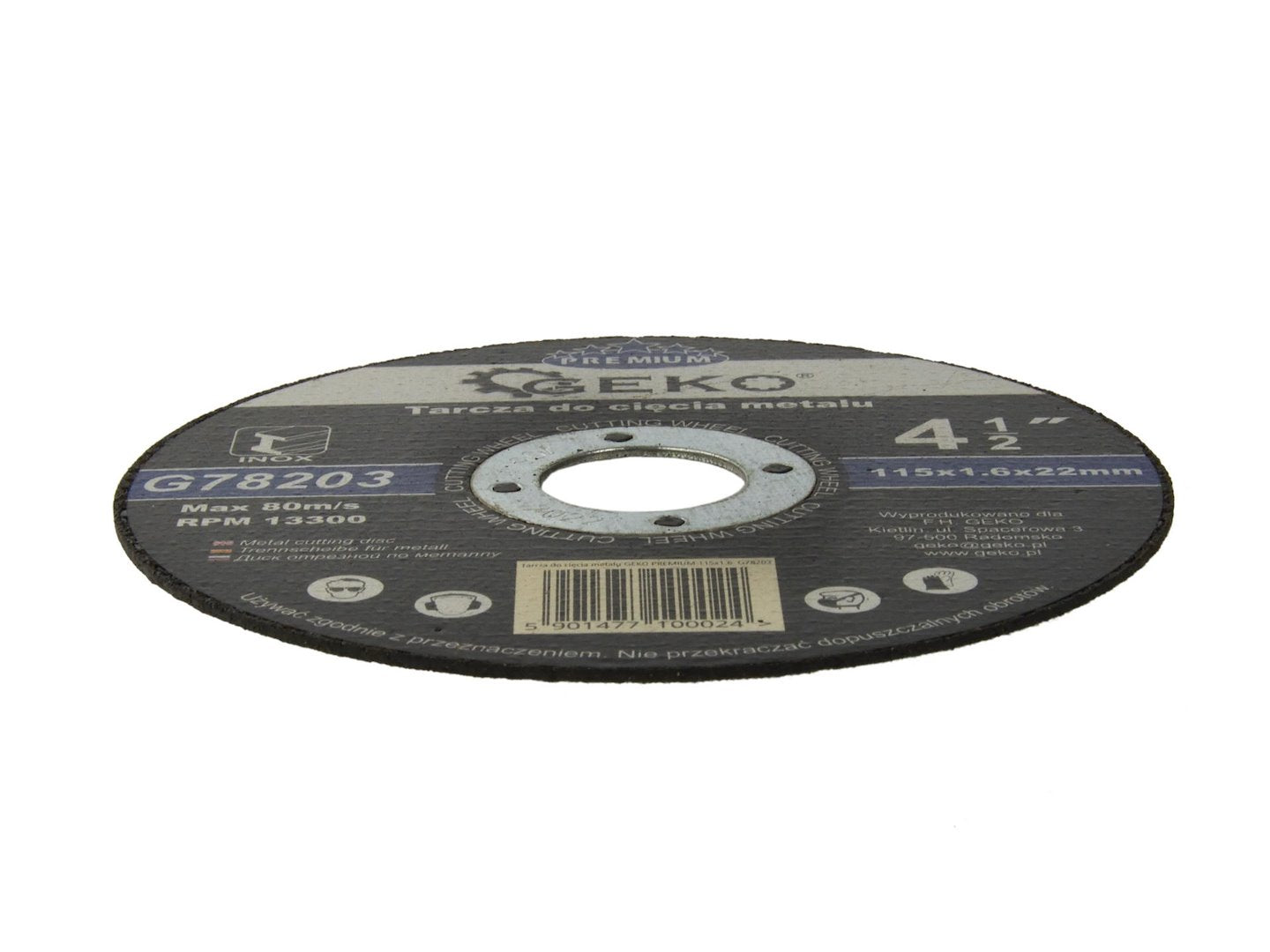 Metaalsnijschijf GEKO Premium 115x1,6x22,2mm
