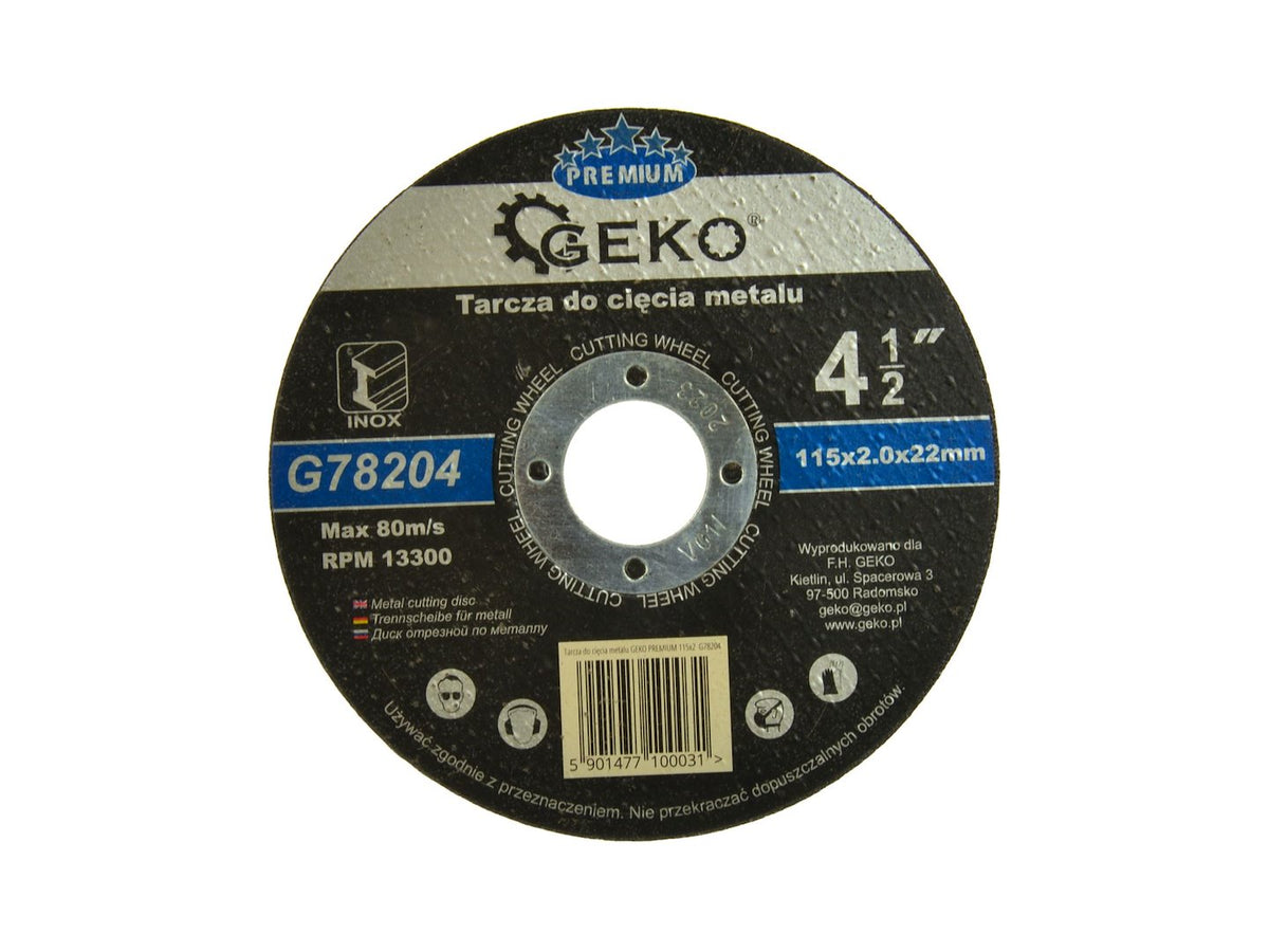Metaalsnijschijf GEKO Premium 115x2x22,2mm