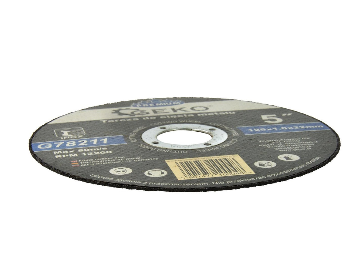 Metaalsnijschijf GEKO Premium 125x1x22,2mm RVS