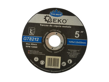Metaalsnijschijf GEKO Premium 125x1,2x22,2mm