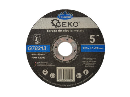 Metaalsnijschijf GEKO Premium 125x1,6x22,2mm