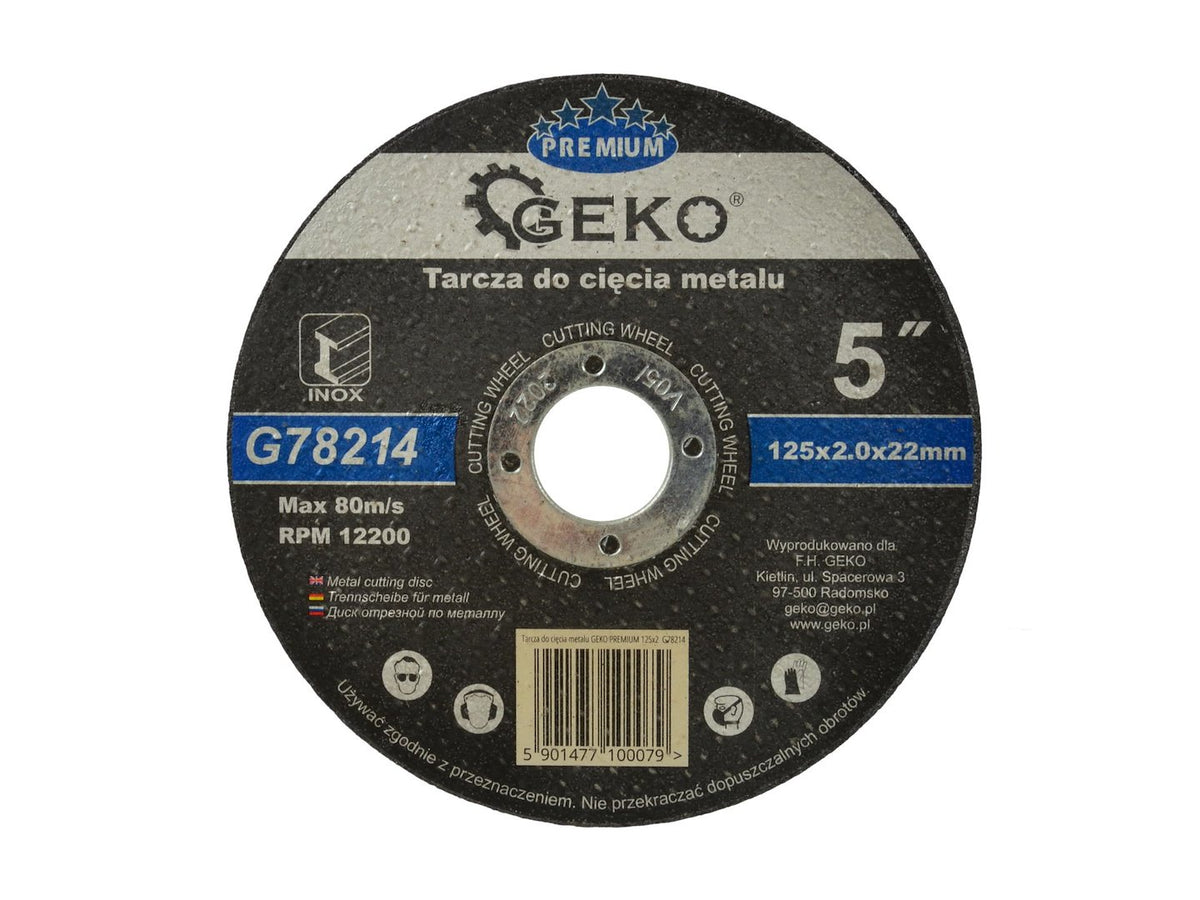 Metaalsnijschijf GEKO Premium 125x2x22,2mm
