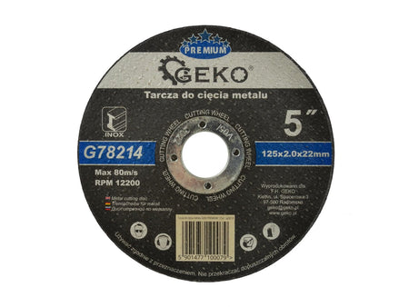 Metaalsnijschijf GEKO Premium 125x2x22,2mm
