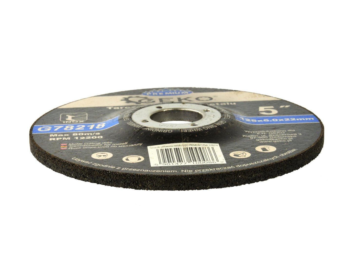 Metaalslijpschijf GEKO Premium 125x6,0x22,2mm