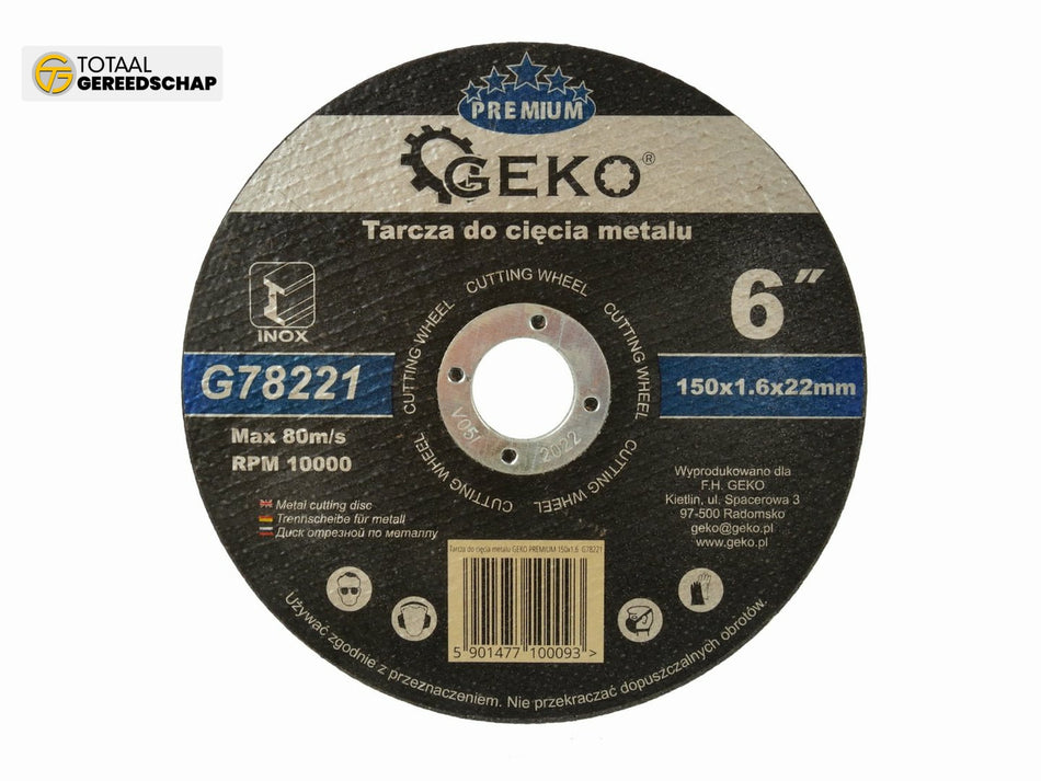 Metal Cutting Disc GEKO Premium 150x1,6x22,2mm