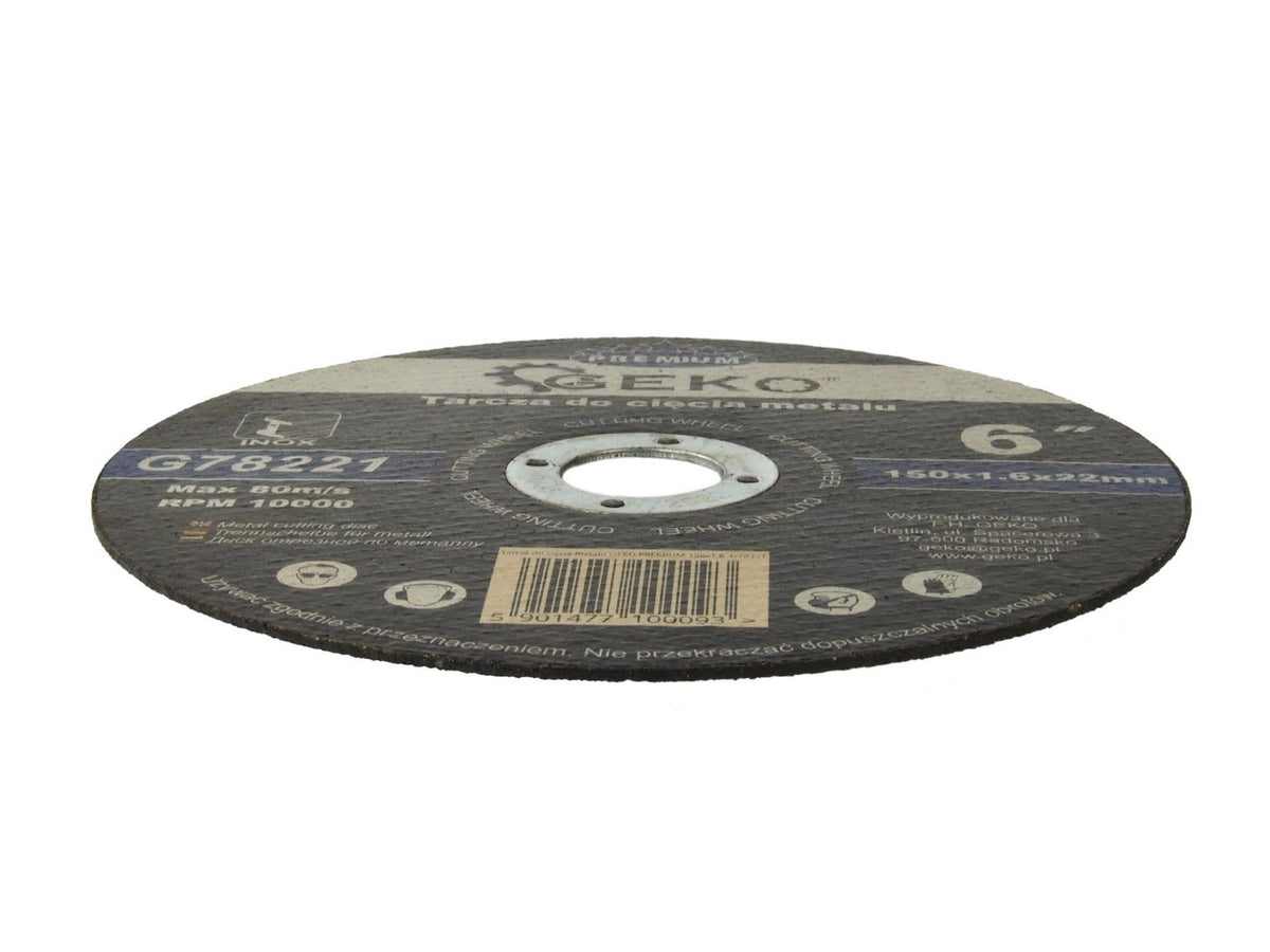 Metaalsnijschijf GEKO Premium 150x1,6x22,2mm