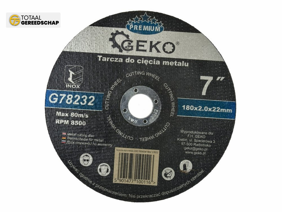 Metal Cutting Disc GEKO Premium 180x2x22,2mm