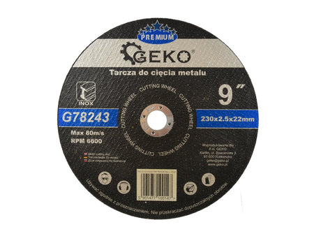 Metaalsnijschijf GEKO Premium 230x2,5x22,2mm