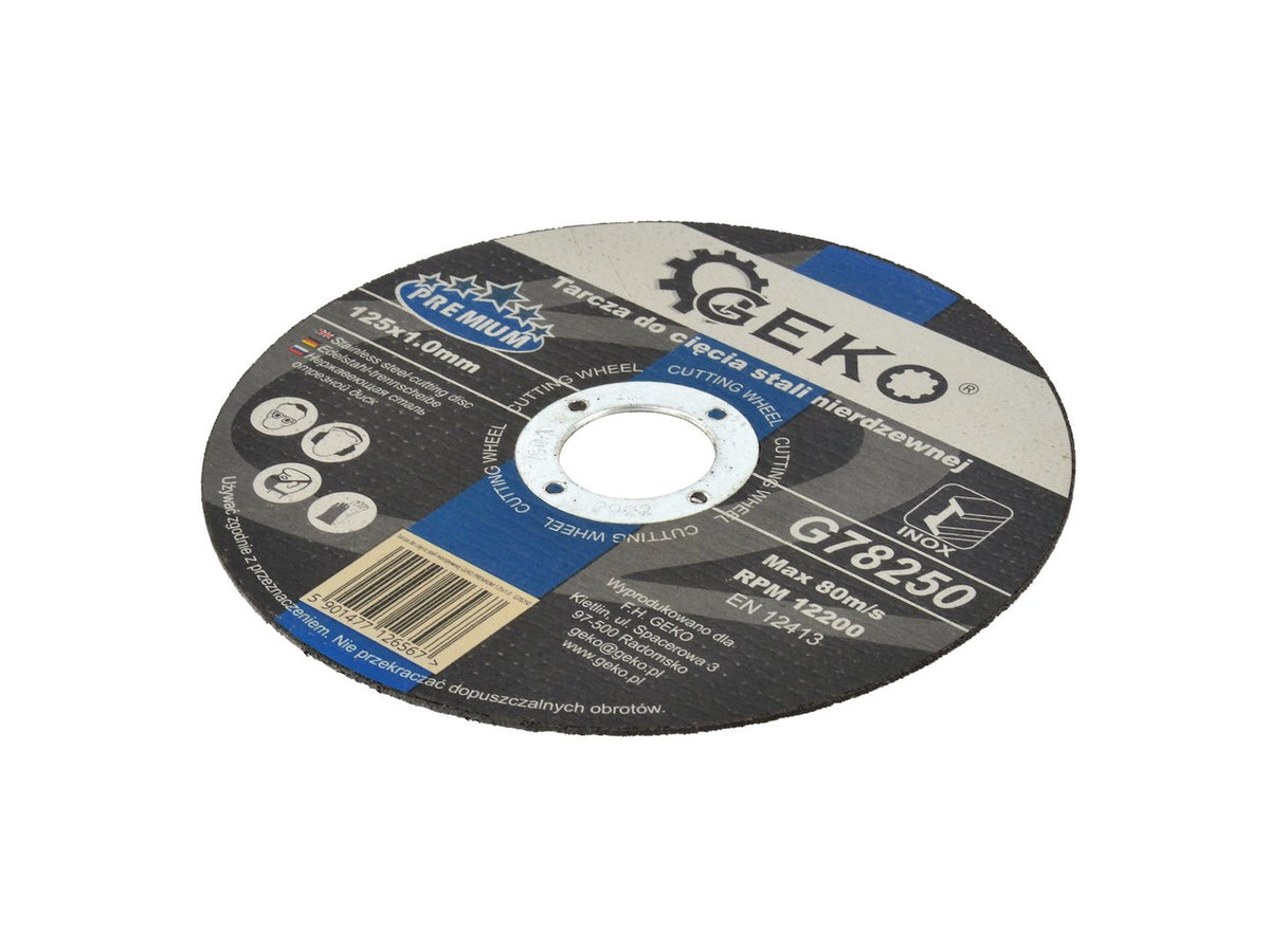 RVS-snijschijf GEKO Premium 125x1,0x22,2mm