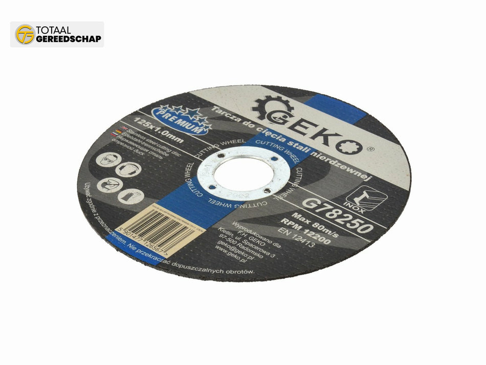 Stainless Steel Cutting Disc GEKO Premium 125x1,0x22,2mm
