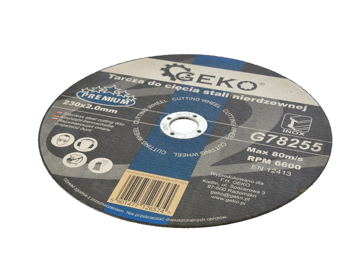 RVS-snijschijf GEKO Premium 230x2,0x22,2mm