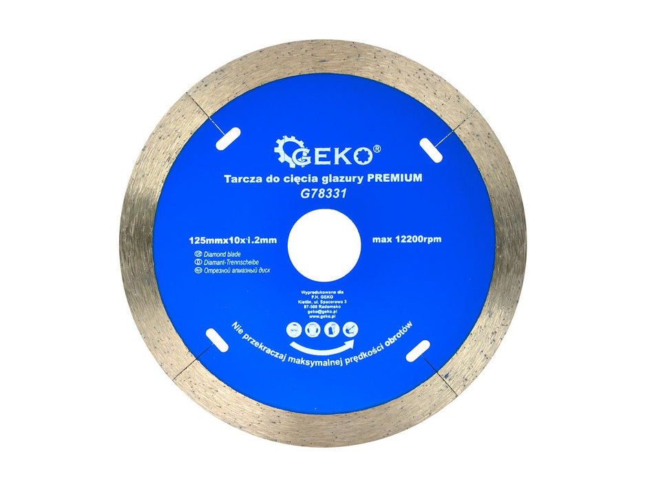 Micro-segmentdiamantzaagblad voor porselein en keramische tegels 125x1,2x22,2x10mm
