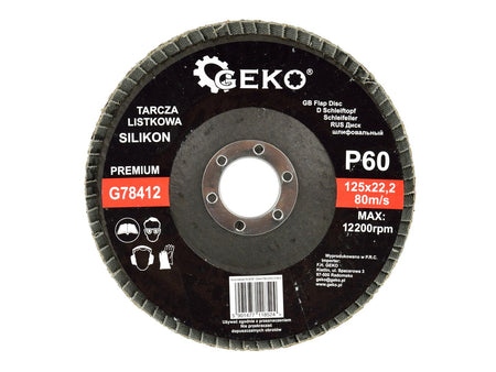 Siliciumcarbide lamellenschijf 125mm Korrel 60 GEKO Premium
