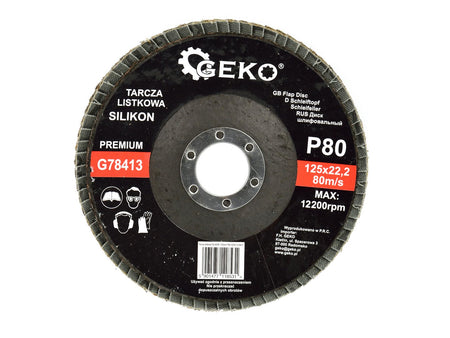 Carbide silicium lamellenschijf 125mm korrel 80 GEKO Premium
