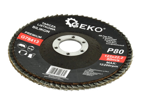 Carbide silicium lamellenschijf 125mm korrel 80 GEKO Premium