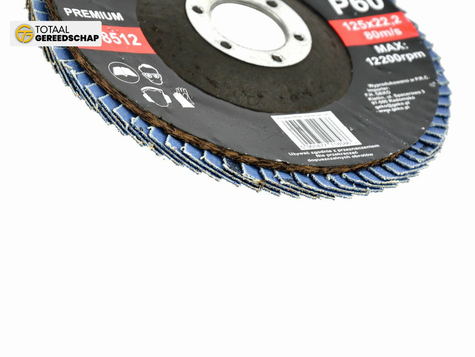 Zirconia Alumina Flap Disc 125mm Grit 60 GEKO Premium