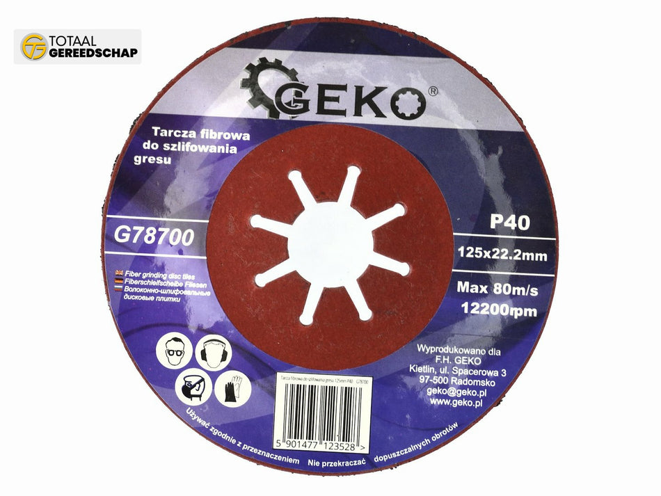 Coarse Grit Fiber Disc 125mm P40