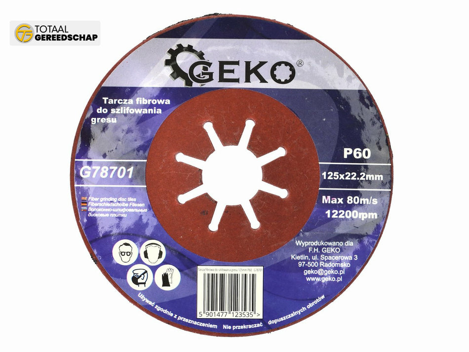 Coarse Grit Fiber Disc 125mm P60