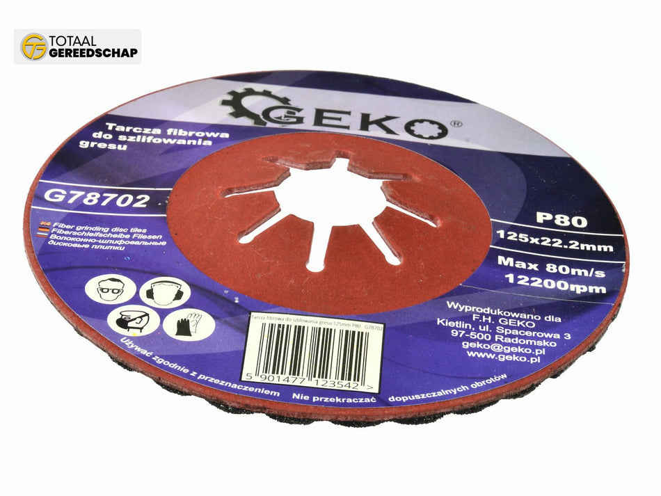 Coarse Grit Fiber Disc 125mm P80