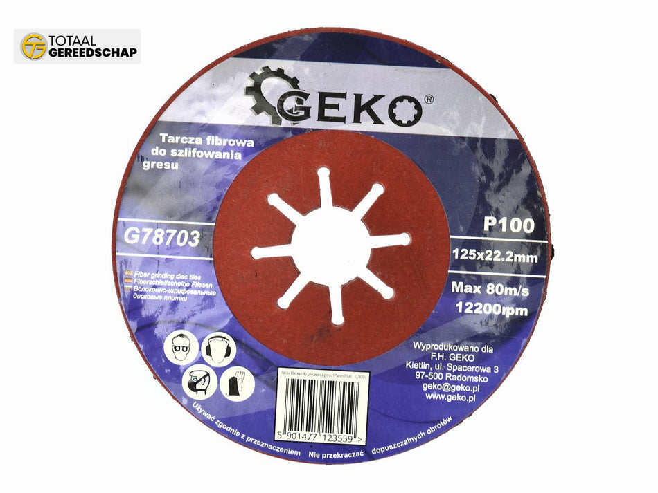 Coarse Grit Fiber Disc 125mm P100