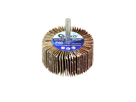 Schuurflapwiel P60 60x30mm 6mm as