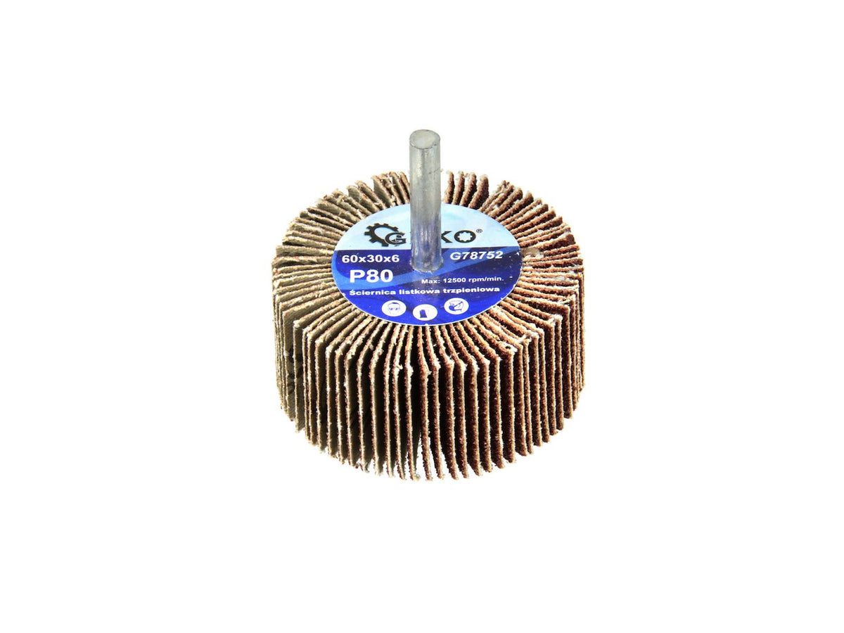 Schuurflapwiel P80 60x30mm 6mm as