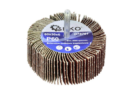 Schuurflapwiel P60 80x30mm 6mm as