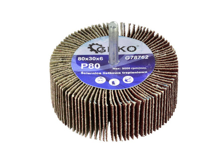 Schuurflapwiel P80 80x30mm 6mm as